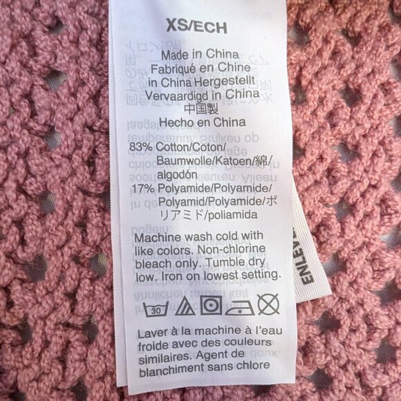 Madewell | Oversized Open-Stitch Summer Sweater Pink Austen Pullover | Size XS - Picture 8 of 11